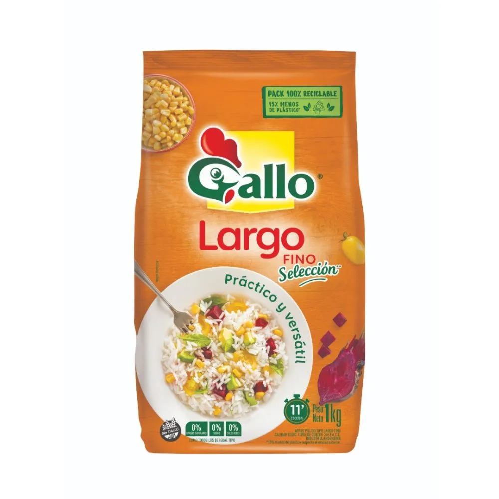 ARROZ LARGO FINO GALLO X 500 GR ARROZ LARGO FINO GALLO X 500 GR - Imagen 1