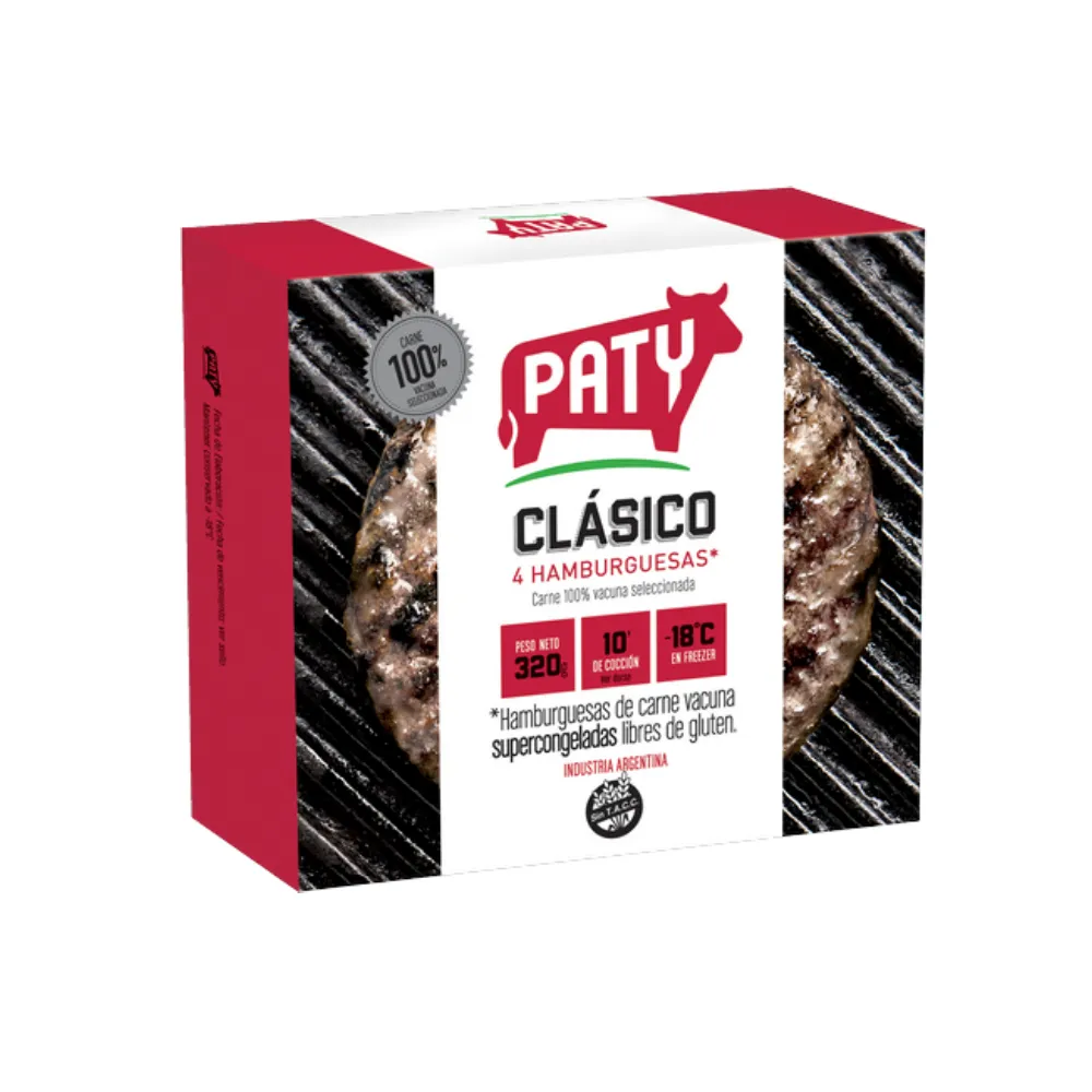 HAMBURGUESA PATY CLASICO X4 HAMBURGUESA PATY CLASICO X4 - Imagen 1