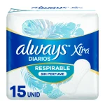 Protectores Diarios ALWAYS Xtra Respirable x 15u.