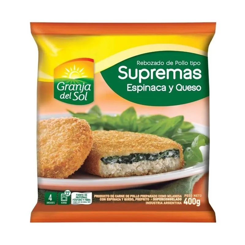 Supremas De Espinaca Y Queso GRANJA DEL SOL x 400g Supremas De Espinaca Y Queso GRANJA DEL SOL x 400g - Imagen 1